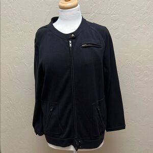 Anthropologie Little Yellow Bird Cotton Moto Style Cardigan Size XL